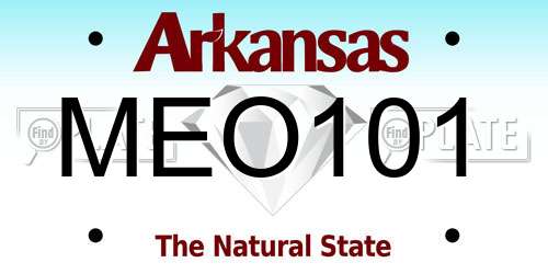 MEO101 Arkansas License Plate
