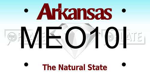 MEO10I Arkansas License Plate