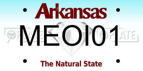 MEOI01 Arkansas License Plate