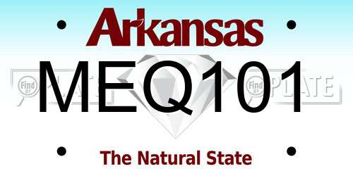 MEQ101 Arkansas License Plate
