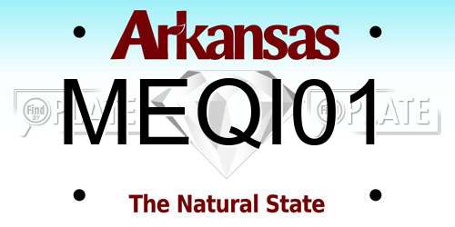 MEQI01 Arkansas License Plate