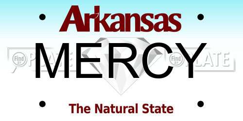 MERCY Arkansas License Plate