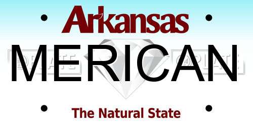 MERICAN Arkansas License Plate
