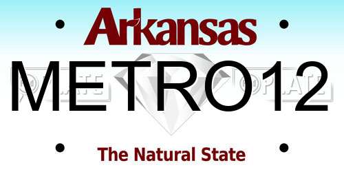 METRO12 Arkansas License Plate