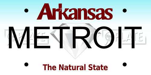 METROIT Arkansas License Plate