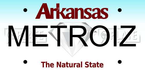 METROIZ Arkansas License Plate