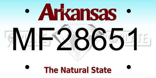 MF28651 Arkansas License Plate