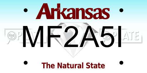 MF2A5I Arkansas License Plate