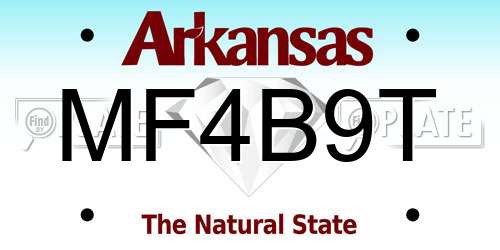 MF4B9T Arkansas License Plate