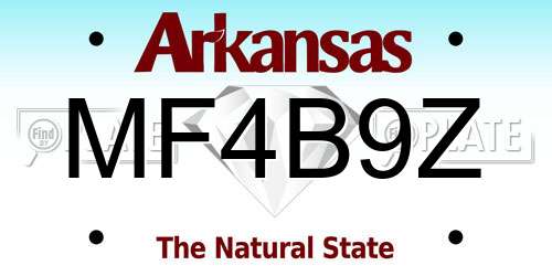 MF4B9Z Arkansas License Plate