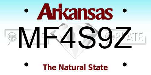 MF4S9Z Arkansas License Plate