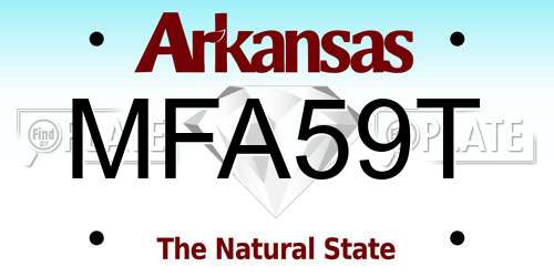 MFA59T Arkansas License Plate