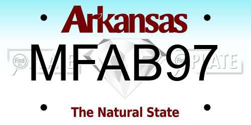MFAB97 Arkansas License Plate