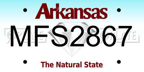 MFS2867 Arkansas License Plate