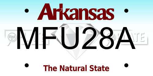 MFU28A Arkansas License Plate