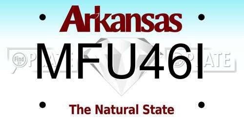 MFU46I Arkansas License Plate