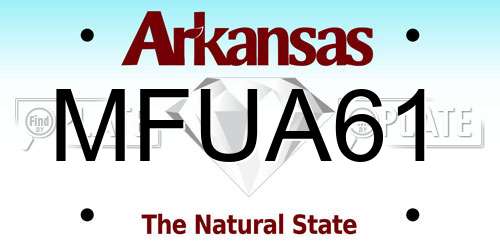 MFUA61 Arkansas License Plate