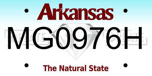 MG0976H Arkansas License Plate