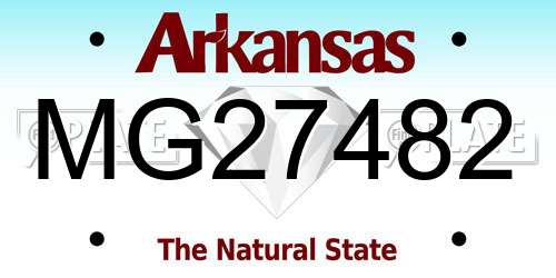 MG27482 Arkansas License Plate