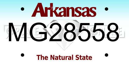 MG28558 Arkansas License Plate