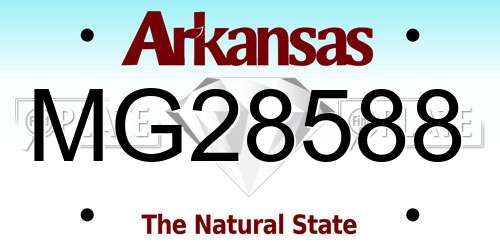 MG28588 Arkansas License Plate
