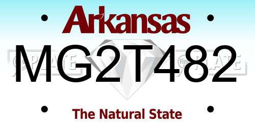 MG2T482 Arkansas License Plate