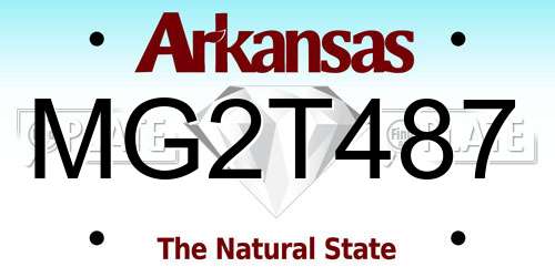 MG2T487 Arkansas License Plate