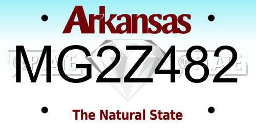 MG2Z482 Arkansas License Plate