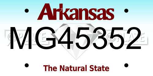 MG45352 Arkansas License Plate