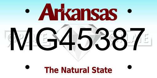 MG45387 Arkansas License Plate