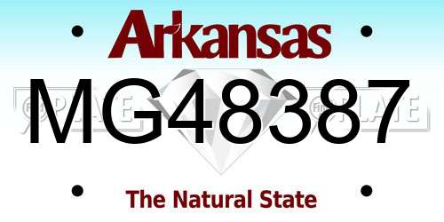 MG48387 Arkansas License Plate
