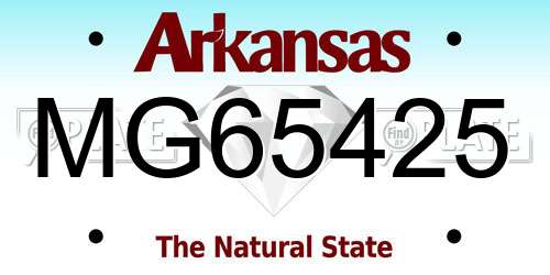 MG65425 Arkansas License Plate