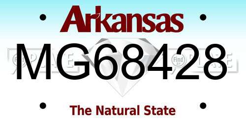 MG68428 Arkansas License Plate