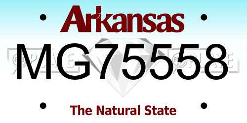 MG75558 Arkansas License Plate