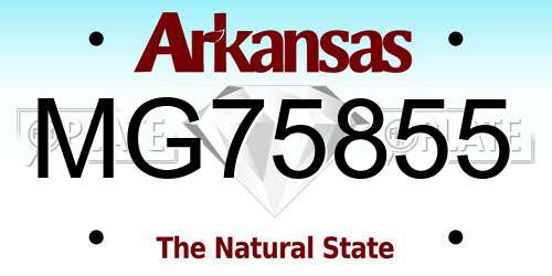 MG75855 Arkansas License Plate