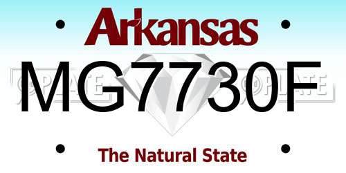 MG7730F Arkansas License Plate