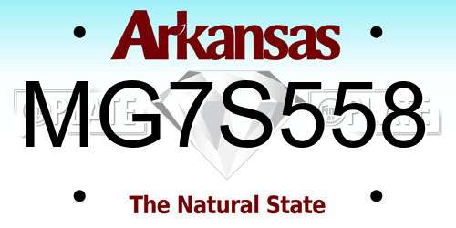 MG7S558 Arkansas License Plate