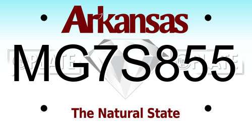 MG7S855 Arkansas License Plate