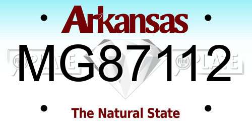 MG87112 Arkansas License Plate