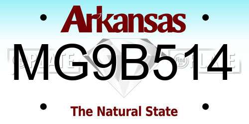 MG9B514 Arkansas License Plate