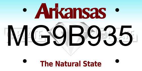 MG9B935 Arkansas License Plate