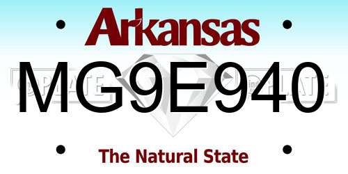 MG9E940 Arkansas License Plate