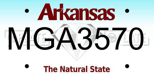 MGA3570 Arkansas License Plate