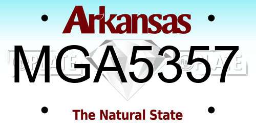 MGA5357 Arkansas License Plate