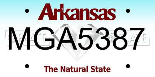 MGA5387 Arkansas License Plate