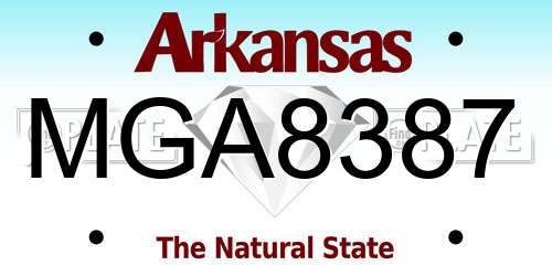 MGA8387 Arkansas License Plate