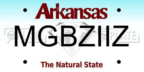 MGBZIIZ Arkansas License Plate