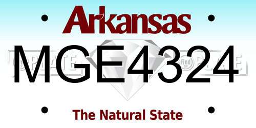 MGE4324 Arkansas License Plate