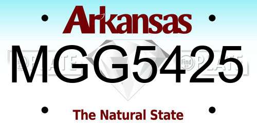 MGG5425 Arkansas License Plate