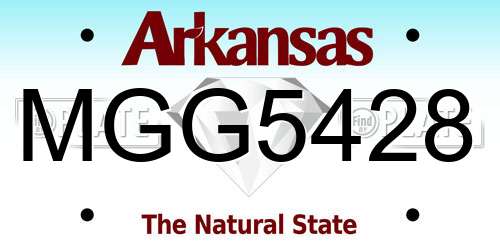 MGG5428 Arkansas License Plate